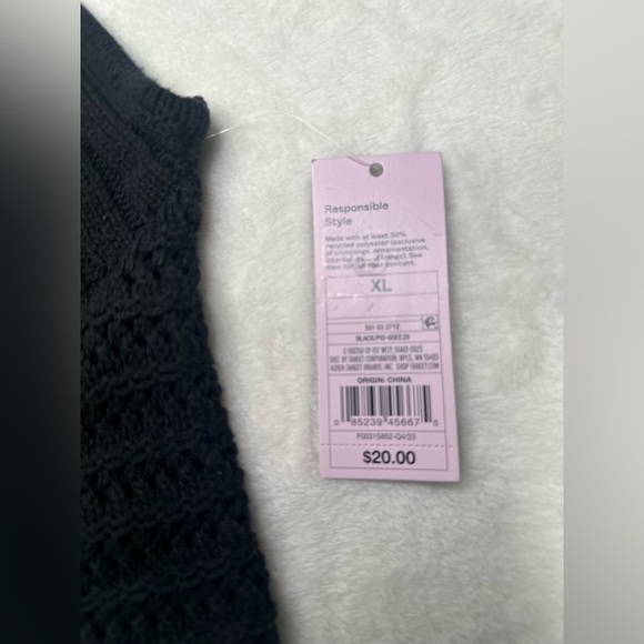 Wild Fable Women’s Size XL Cropped Tank Top Crochet Knit - Picture 8 of 8